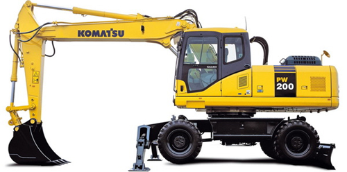 Komatsu PW200-7H, PW220-7H Wheeled Excavator Operation & Maintenance Manual